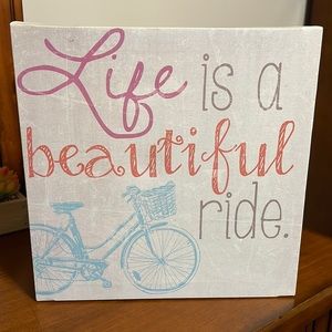 “Life is a beautiful ride” canvas
